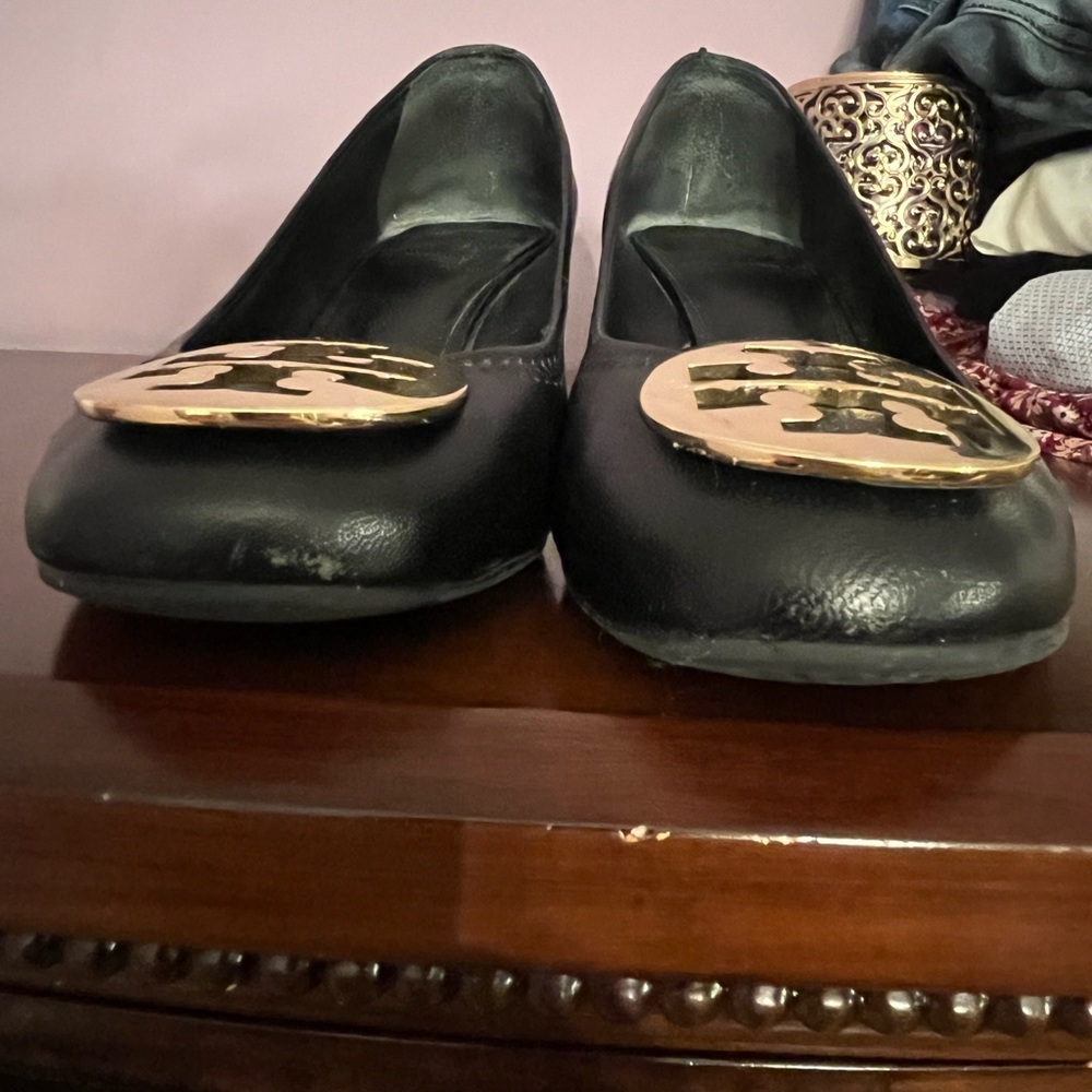 Used Black Tory Burch sold out Wedges size 9
